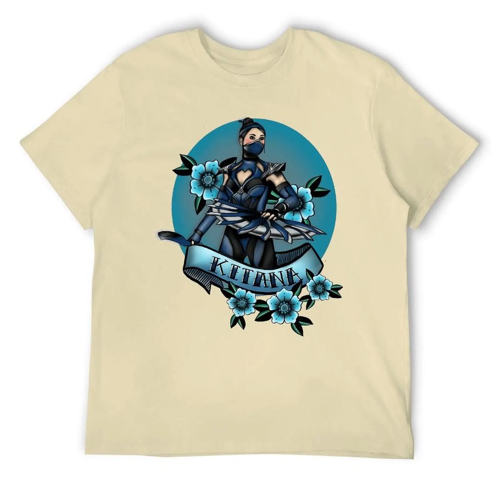 Kitana Mortal Kombat Old School Tattoo St T-shirt Harajuku Movement Top Tee Unique Leisure Humor Graphic USA Size