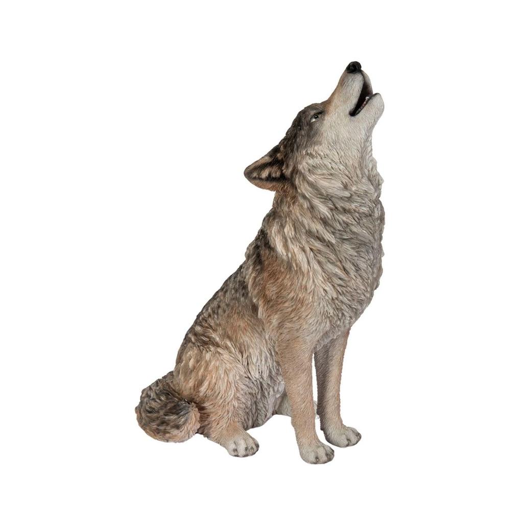 Woobia Howling Wolf 19 x 15 x 30cm Doll Figure Ornament Animal Garden Decoration Wolf H22337