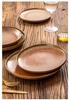 Nordic Style Wood-Fired Ceramic Dinner Plate - Retro Western Steak & Pasta Plate