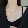 Letter Double C Necklace, Women's Collarbone Chain, Simple and Fresh Korean Version, Student Temperament Necklace Accessories