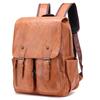 New trendy bag pu leather backpack, casual and fashionable student travel bag, large-capacity business backpack.