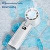 USB Portable High-Speed Handheld Fan with Digital Display and Back Clip