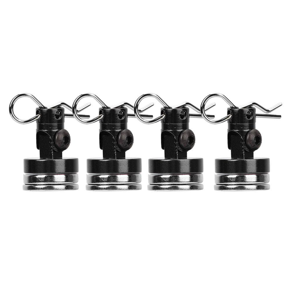 4PCS Magnetic Invisible Stealth Shell Column for SCX10 4WD HSP 1 10 RC Car with Slotting Black