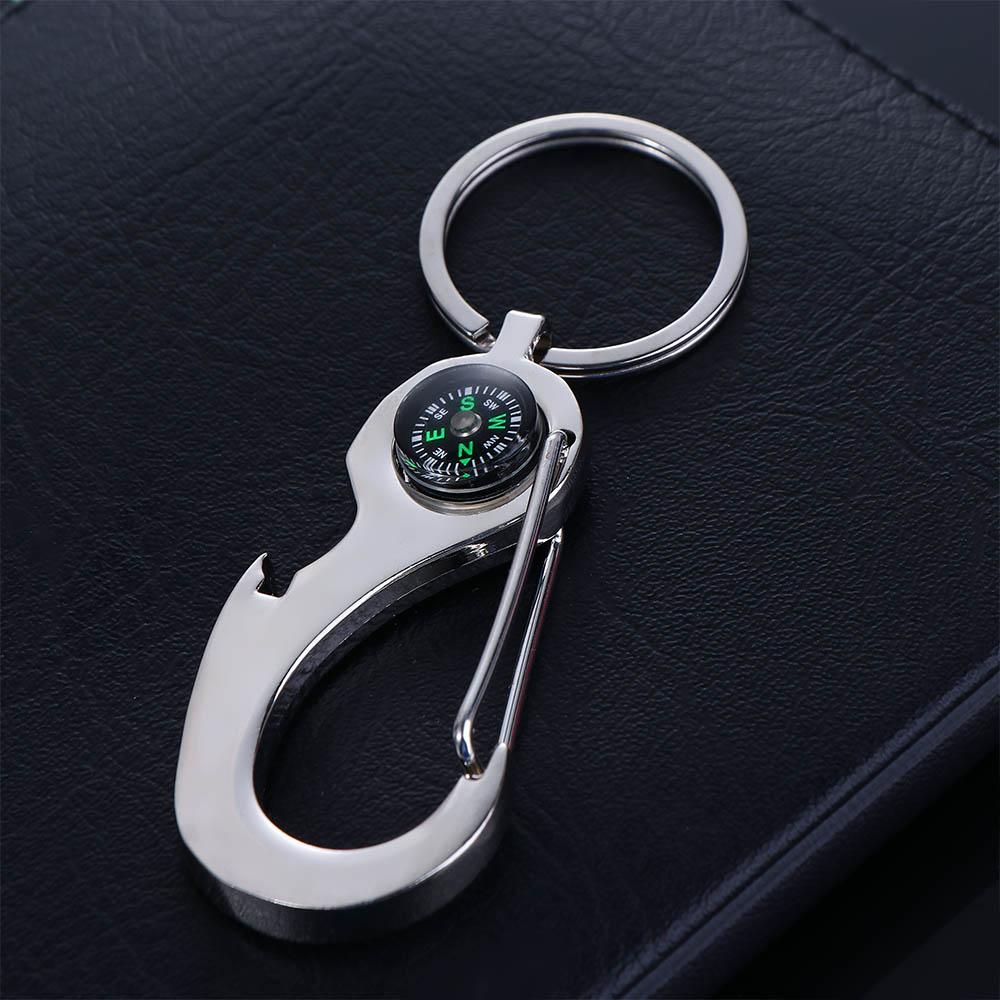 Creative Cute Compass Multi-function Tool Car Accessories Key Rings Opener Keyfob Car Keychain