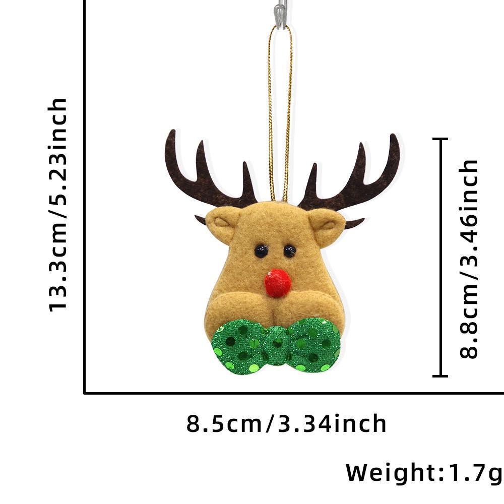 Unique Plush Christmas Tree Hanging Decorations Featuring Snowman Reindeer And Santa