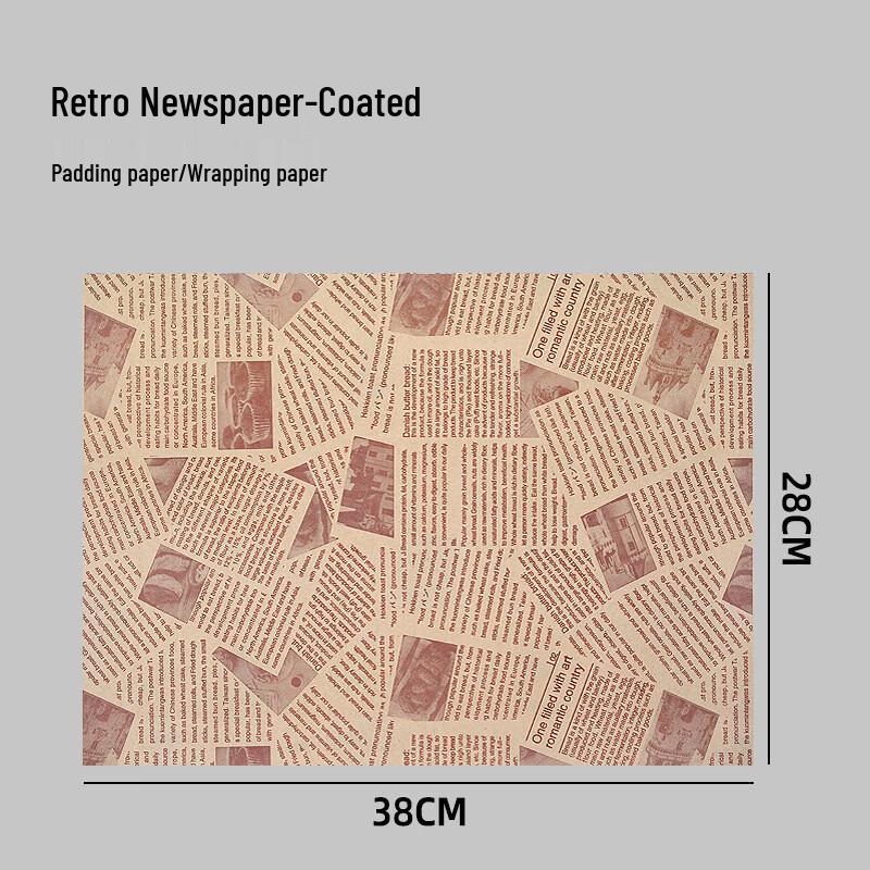Retro Newspaper Style Baking & Fried Snack Paper