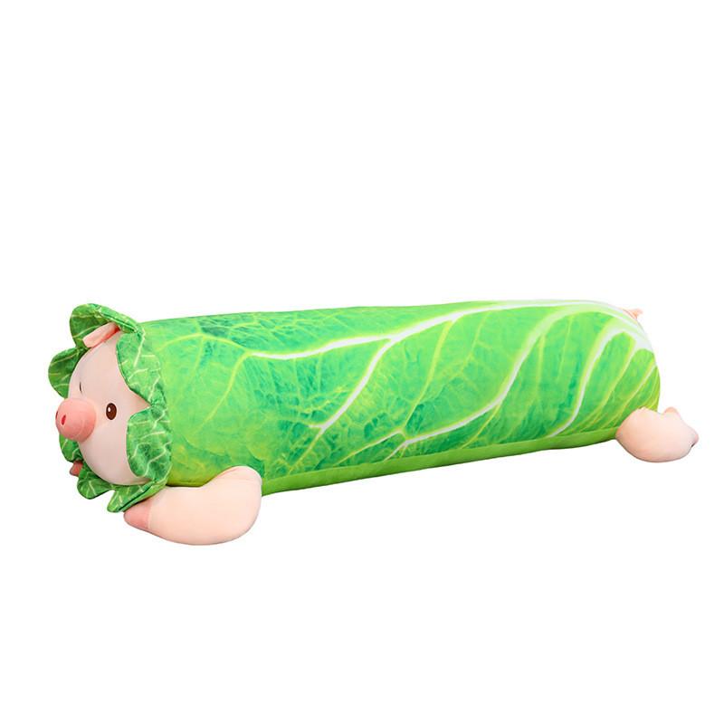 Plush Pig Cabbage Toy Cartoon Animal Doll Room Decoration Long Pillow Gift Kid
