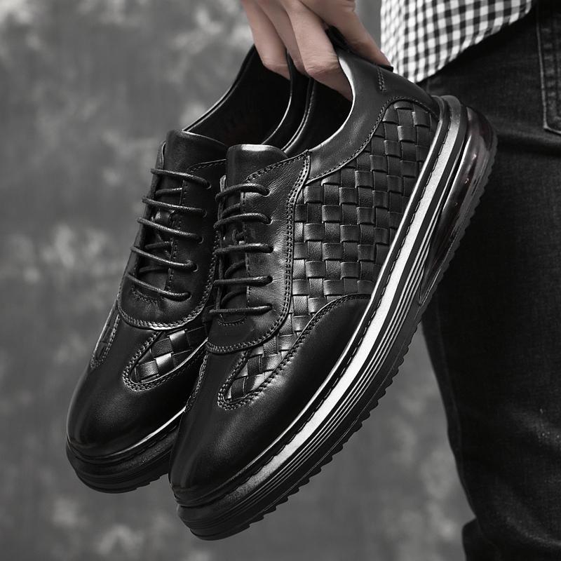 עיצוב חדש נעלי קז'ואל נוחות נעלי גברים אופנה עור אמיתי נעלי גברים מותג יוקרה נעלי ספורט טרקינג לגברים נעלי אימון רב-תכליתיות