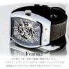 [Daniel and Douglas] Men's Watch Automatic Manual Winding Skeleton Tonneau DD8808 (BlackGold)
