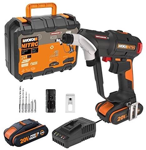 Drill-driver Worx WX177 Incl. 2 Ah + Case