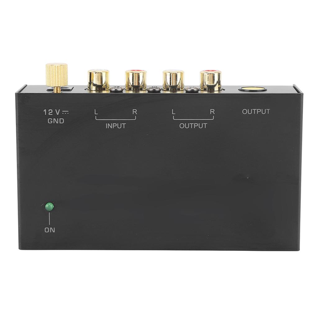 Phono-Vorverstärker AC Metall 100–240V Schallplattenspieler Vorverstärker für Plattenspieler Vinyl-Schallplattenspieler