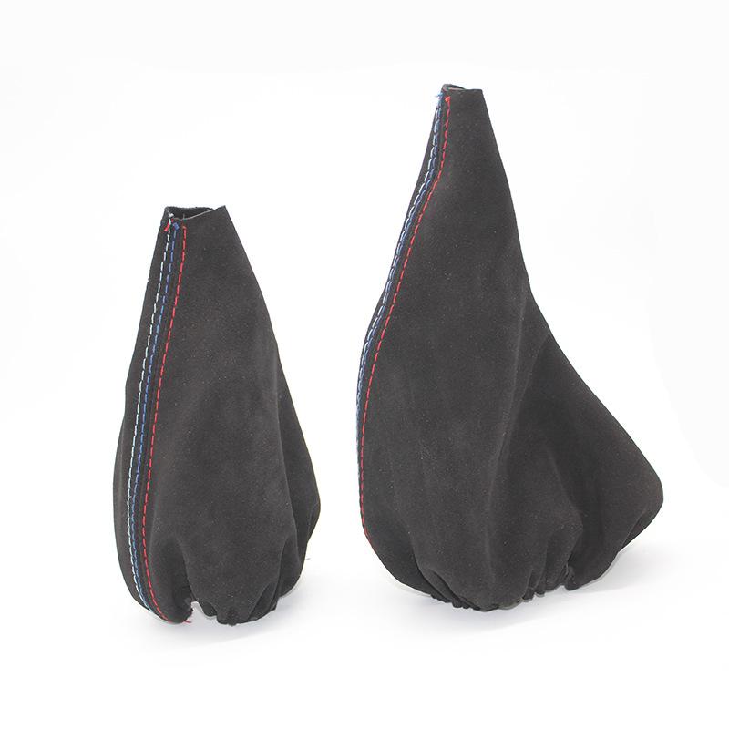 Car Shift Gear Stick Dust-proof Cover Handbrake Handle Faux Leather Cover for BMW E30 E36 E34 E46 Z3 Manual Models
