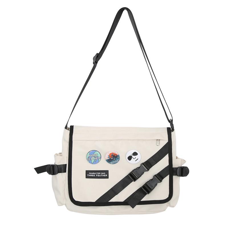 Herren Trendige Japanische Minimalistische Umhänge- und Schultertasche - Stilvolle Studenten Messenger Bag mit Kostenlosem Versand