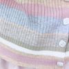 Early Autumn New Hanpai Fashion Casual Striped Stretch Open Button Long Sleeve Knitwear