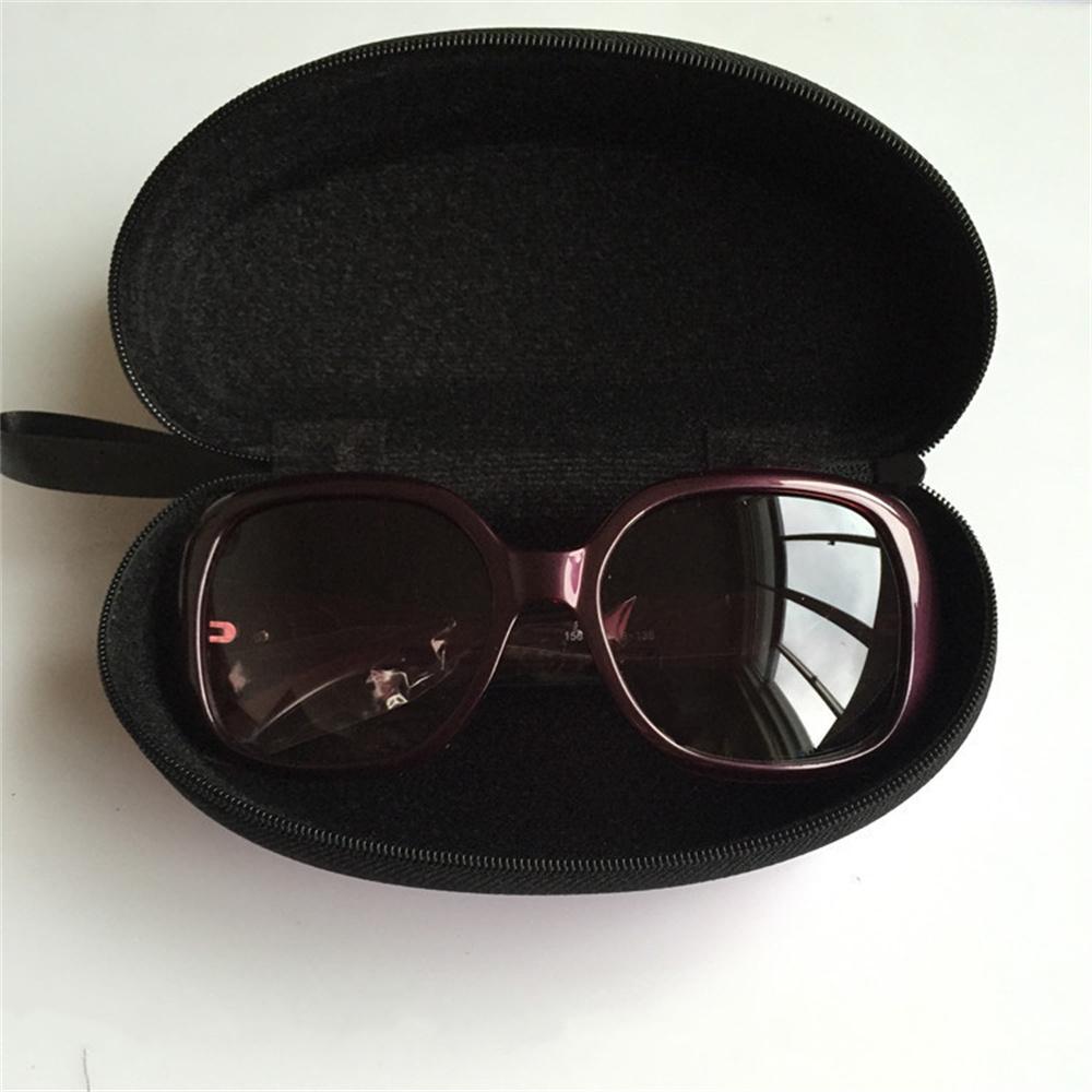 Portable Leather Sunglasses Case Women Men Glasses Box Zipper Eyeglasses Protector Box Hard Eye Glasses Case Eyewear Accessories