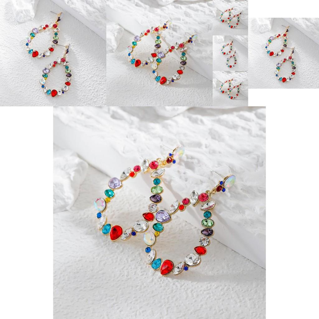 Elegant Teardrop Earrings Alloy Material Stylish And Trendy Geometric Design