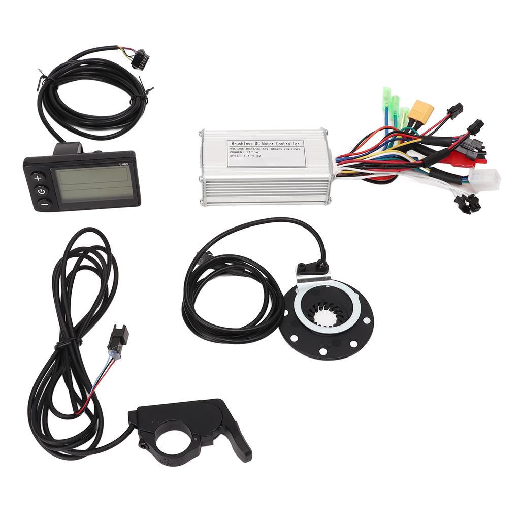 17A Electric Bike Controller Kit 8 Magnetic Assist Sensor Thumb Throttle S866 LCD Meter for 24V 36V 48V Motor
