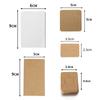 50 Jeux de Cartes pour Boucles d'Oreilles et 50 Pièces de Sacs Cartes d'Exposition pour Colliers Boucles d'Oreilles Sacs Auto-adhésifs Carte en Papier Kraft pour Emballage de Bijoux DIY