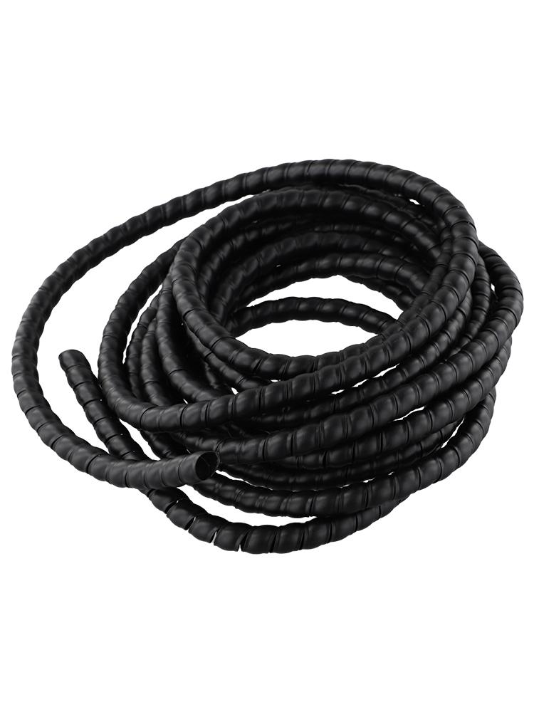 High Density Polyethylene Spiral Wrap for Pressure Washer Hose Black 5m