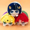 10cm Anime Jojos Bizarre Adventure Giorno Plyšové hračky Kawaii Přívěsek na klíče Kreslená Kujo Jotaro Bruno Bucciarati Figurka Panenka Ženy Děti