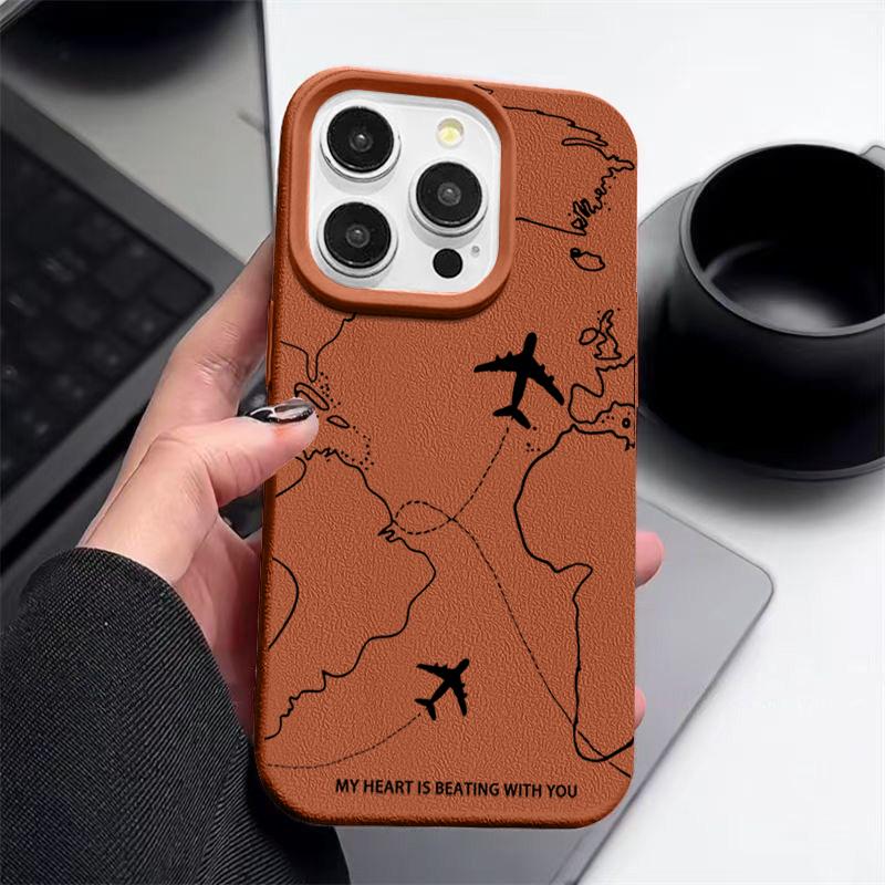 Aircraft Flight Route Case For iPhone 16 Pro Max 15 14 13 12 11 Shockproof Slim Soft Silicone Case Cover