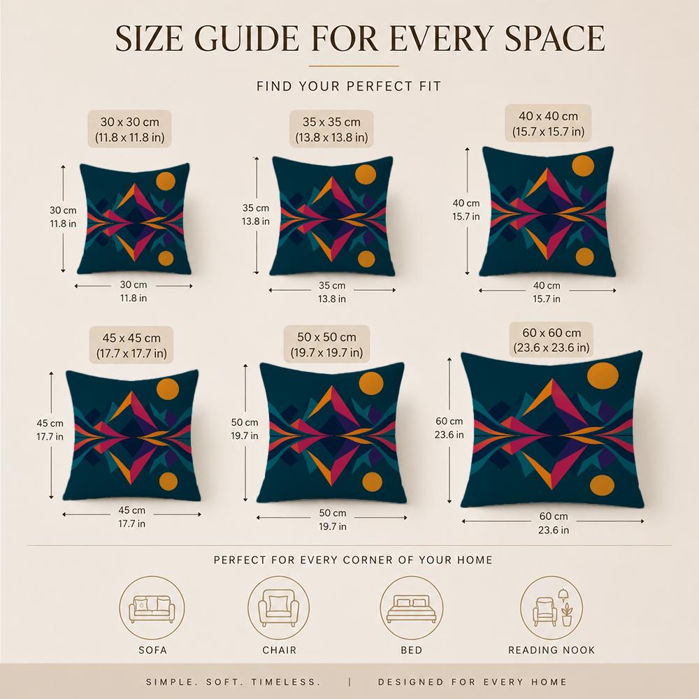 Geometric Landscape Art Cushion Cover Case Antidustmite Pillowcase Invisible Zipper Silky Short Plush Sofa Cushion Cover