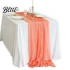 Soft Table Runner Sheer Flowing Runner Chiffon Wedding Elegant Solid Color High Quality