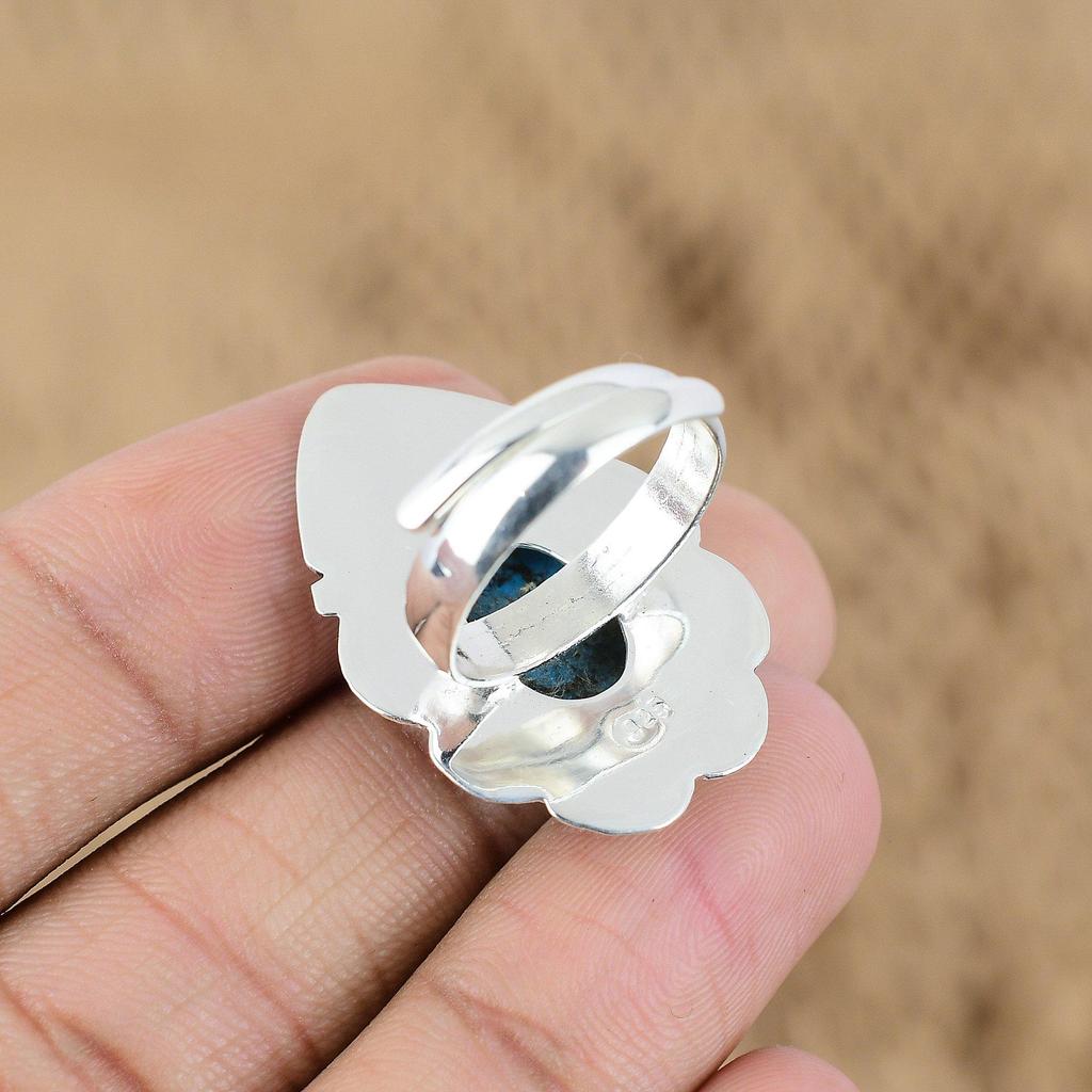 Mothers day Deal 925 Sterling Silver Natural Tibetan Turquoise Multi Stone Ring