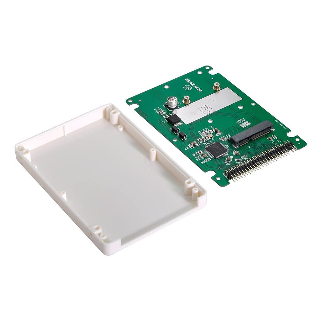 NFHK mSATA Mini PCI-E SATA SSD To 2.5-inch IDE 44-pin Laptop Hard Drive Enclosure (White)