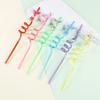 8Pcs Cartoon Mermaid Tail Straws PETR Party Straws Fun Spiral Straw  Party Decorations