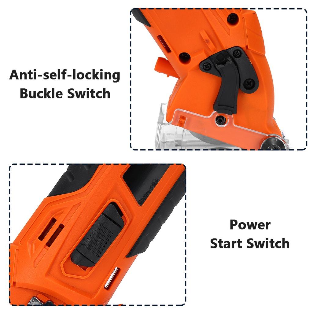400W 10000RPM Ceramics Metal Wood Cutting Woodworking DIY Power Tool with 3pc Blades Mini Circular Saw Electric Saw
