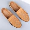 Fashion Classic Breathable Half Shoes Mens Hollow Out Genuine Leather Half Slippers Non-slip Mules Casual Outdoor Moccasins Flats Hombre