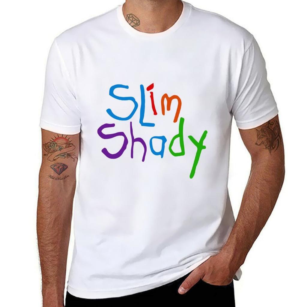 Slim Shady Lp Design Tshirt Functional Casual Short Sleeve Tee