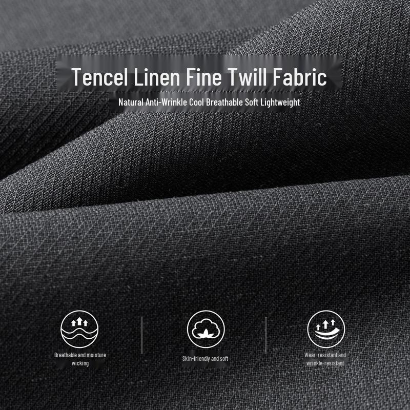 Shanshan Men's Summer Tencel Linen Breathable Casual Pants