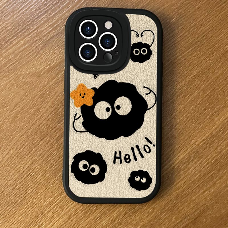 

Забавный угольный шарик, подходящий для чехла для телефона Apple 16, iPhone 15, мультяшный 14, милый 13, все включено 12, устойчивый к падениям 11, силикон iPhone 6 transparent shell