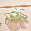 Foldable Laundry Drying Rack With 32 Clips 360 Rotating Hook For Home Dorm Use