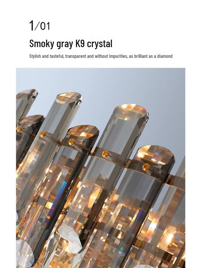 Luxurious Postmodern Crystal Chandelier - Modern Minimalist Lighting Fixture for Living Room, Bedroom, or Restaurant