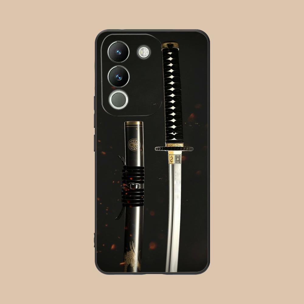 Katana Samurai Ronin Sakura Phone Case for VIVO V60 V50 V40 V30 V29 V27 V25 V23 Pro Lite 5G Colorful Printing Cover Pretty Cover
