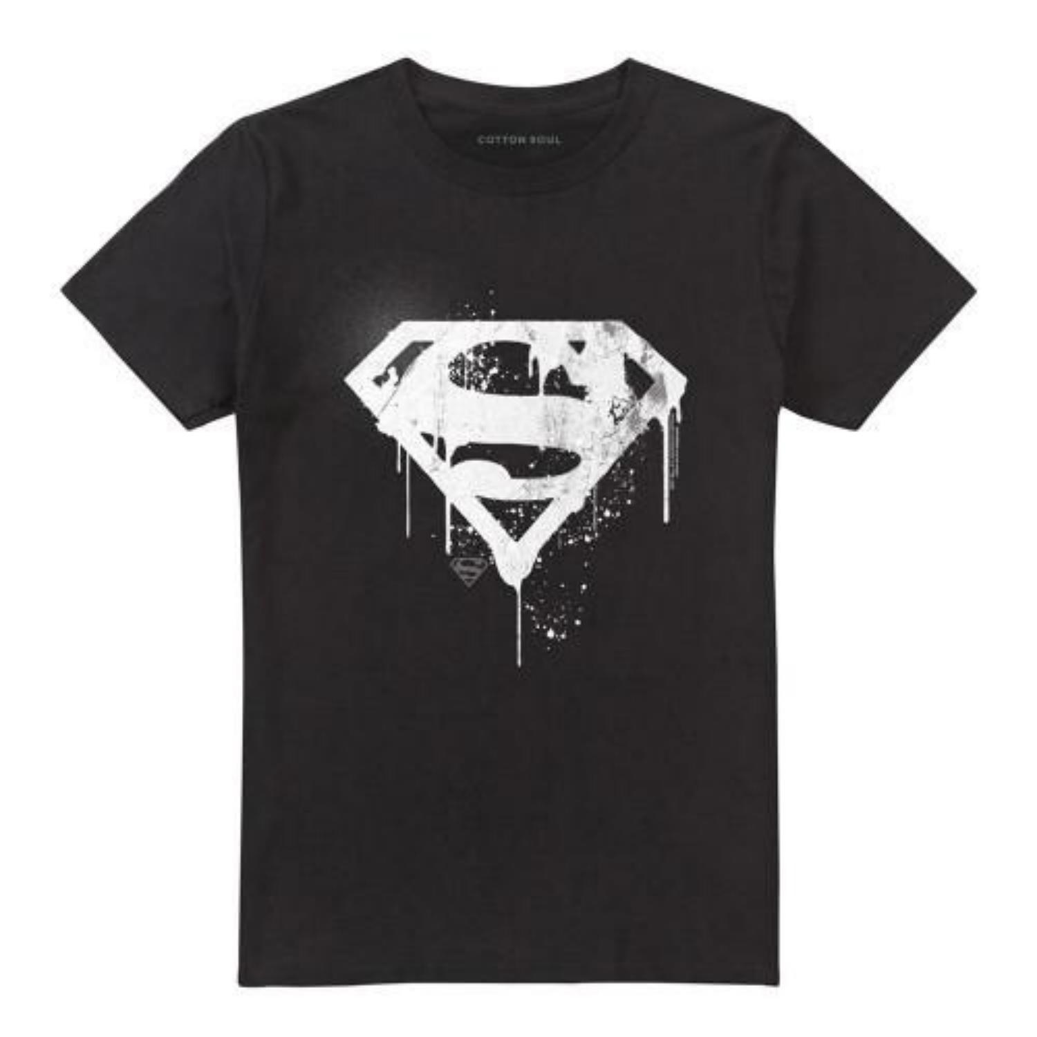 SUPERMAN Unisex Adult Graffiti Logo T-Shirt S