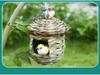 Handmade Outdoor Woven Straw Birdhouse: Warm Bird Nest Pendant for Home Decoration