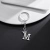 Stainless Steel Crown Letter Keychain Pendant, European Punk Style.