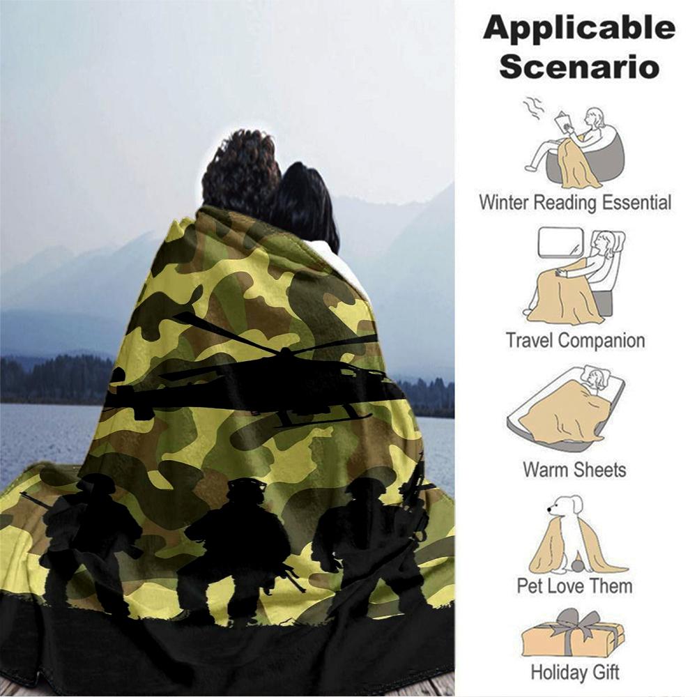 Military Operation Camouflage Blanket Soft Throw Blanket For Home Bedroom Bed Sofa Travel Office Solid Christmas Blanket