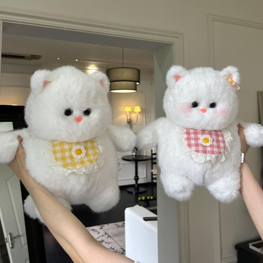 Fluffy Cat Plush Toy Cartoon Cat Stuff Doll Stuffed Toys Black Cat Plush  Christmas Gift