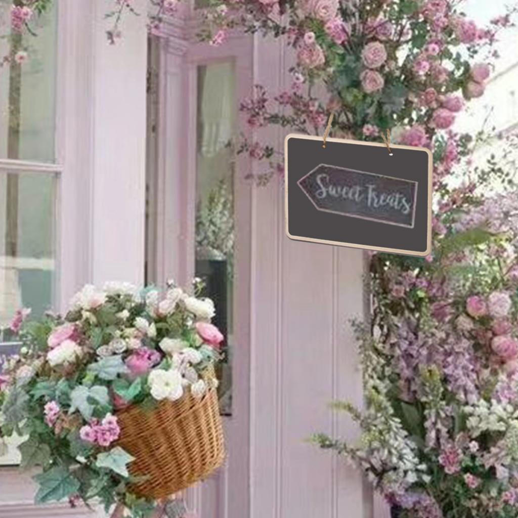 4 Wooden Pot Blackboard Garden Er Flower Labels Price Tags Sign Sticks Wall Hanging Label Board