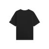 Li-Ning Wade Series International Script Print Round Neck Casual Short Sleeve T-Shirt Unisex Tops Black AHSS443-1