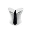 Necktie Strapless Sliming Vest Sleeveless Crop Tube Tops Elegant Women Corset  Spring Summer