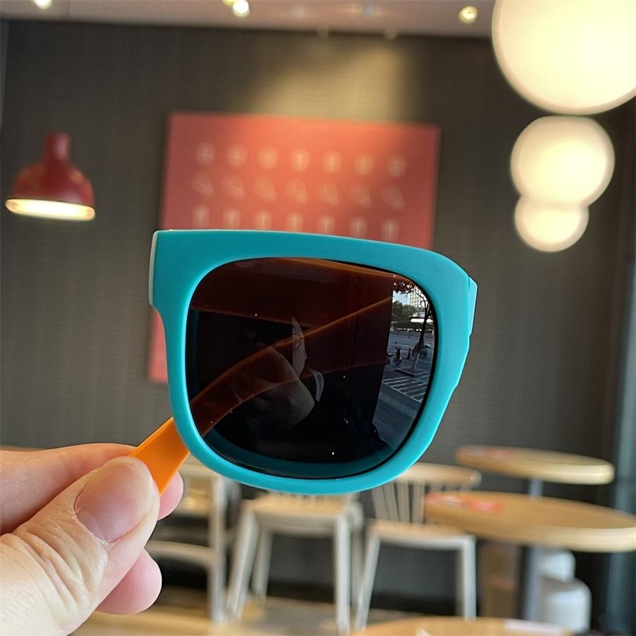 Sunshade Glasses For Kids Outdoor Foldable Sunglasses Travel Goggle Shades Eyewear Square Frame Uv400 Sun Glasses