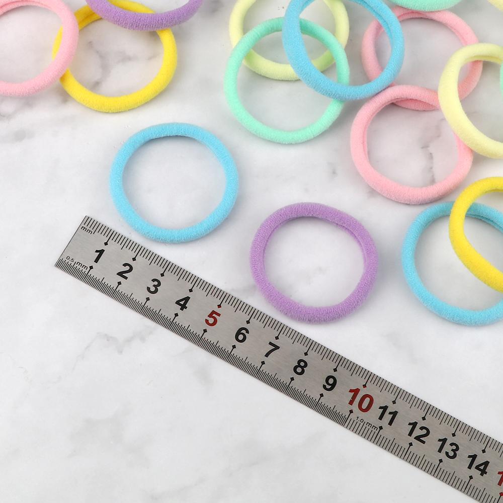 100/200PCS 4cm Elastic Hair Bands Candy Colors Hair Ties for Girls Chidren Headband Colorful Hair Accessories Headwear