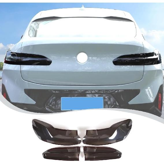 Rear Tail Light Cover Tail Lamp Shell Shade Guard Trim For BMW X4 G02 X4M F98 2019-2025,ABS Black Car Taillight Protective Shell