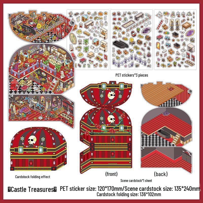 Infeel.Me 2.5D Scenery Stickers - 6th Edition Student Miniature Decoration Stickers